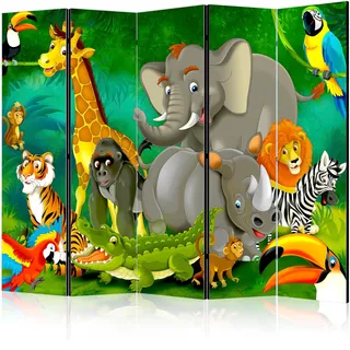 murando Raumteiler Foto Paravent für Kinder 225x172 cm beidseitig auf Vlies-Leinwand Bedruckt Trennwand Spanische Wand Sichtschutz Raumtrenner Home Office Kinderzimmer e-B-0007-z-c