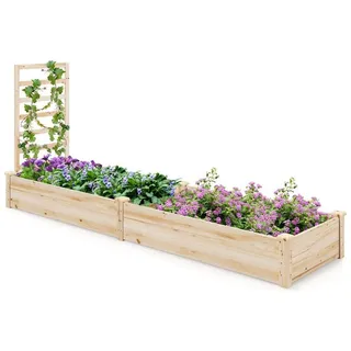 Costway Hochbeet 235 x 63 x 102 cm Braun