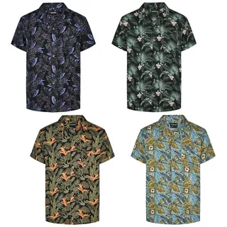Riverso Hawaiihemd Regular Fit Blau M