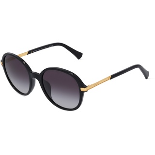 Ralph RA5297U Damen-Sonnenbrille Vollrand Rund Kunststoff-Gestell, schwarz