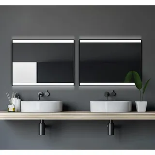 Talos DSK Design LED-Lichtspiegel Black Stark 80 cm x 60 cm