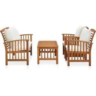 vidaXL Garten-Lounge-Set 4-tlg. braun/cremeweiß 3057975 