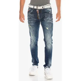 Bequeme Jeans CIPO & BAXX Gr. 30, Länge 34, blau Herren Jeans