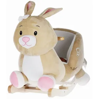 BIECO Schaukelpferd Bieco Plüsch Schaukeltier Hase Hopsi, 60 cm Kinder Schaukelstuhl mit Sicherheitsgurt Baby Schaukel Schaukel Kleinkind Schaukeltier Baby Baby Schaukelwippe ab 9 Monate Schaukelpferd Holz