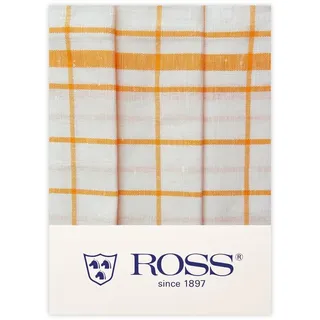 Ross 3er Pack Halbleinen-Geschirrtücher Karo 50x70 cm