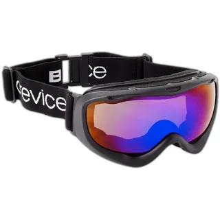 Black Crevice Skibrille mit Doppel-Spiegelscheibe I Ski-Brille I bruchfeste Skibrille Herren & Damen I Anti-Fog-Beschichtung & UV 400 Schutz I größenverstellbar