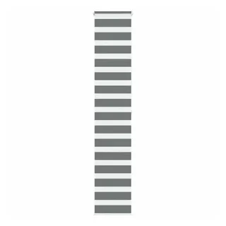 vidaXL Doppelrollo 50 x 200 cm Zebra Dunkelgrau