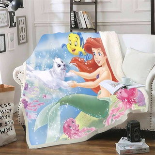 Fgolphd Mermaid Decke,fleecedecken, Kuscheldecke dünne Decken für Sofa,ultraweich und warm - Mikrofaser 3D-Druck,für Erwachsene und Kinder (130x150cm,16)