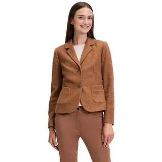 Betty Barclay Kurzblazer Betty Barclay Wollblazer mit aufgesetzten Taschen Material braun 48