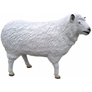JVmoebel Skulptur Modern Design Schaf Tier Garten aus Kunststoff Dekoration Deko Skulptur Weiß Neu weiß