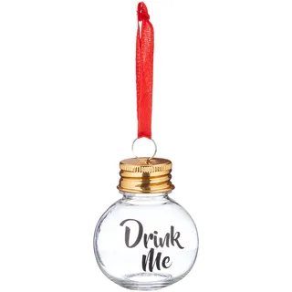 Gift Republic - 6 Christmas Boozeballs | 6 befüllbare Weihnachtskugeln | Christbaumkugeln Kunststoff | Weihnachtskugeln zum befüllen | Geschenk zu Weihnachten