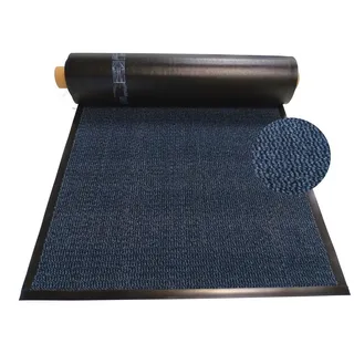 Mertex Läufer Bern, Schmutzfangläufer rundum verlaufender Rand blau 90 cm x 400 cm