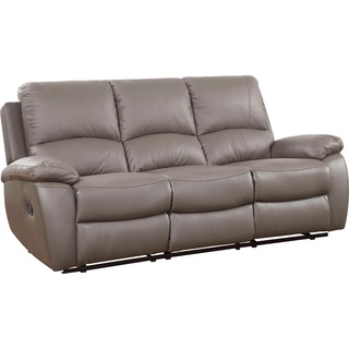 3-Sitzer ATLANTIC HOME COLLECTION Sofas Gr. B/H/T: 191 cm x 99 cm x 93 cm, Leder, grau Einzelsofas Sofas