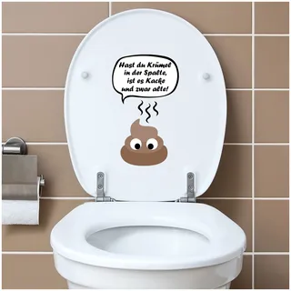 Finest Folia Toilettendeckel Aufkleber lustiger Spruch Krümel in der Spalte | Witziger WC Deckel Sticker für Badezimmer auf Toilette, Toilettensitz, Klo oder Spülkasten selbstklebend wasserfest R173-12