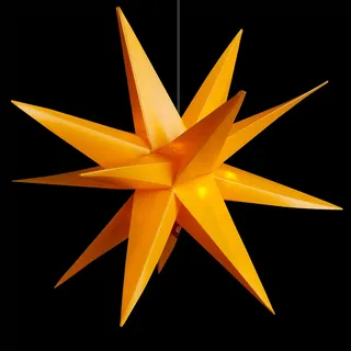 XL LED Weihnachtsstern Ø 25cm Adventsstern Gold Fensterstern Faltstern IP44