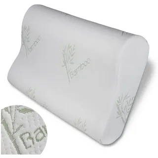 yourGEAR Bamboo Memory Foam Kissen 60 x 35 cm Weiß