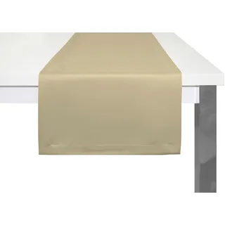 Tischläufer WIRTH "NEWBURY" Gr. 1, grau (taupe), B:50cm L:150cm, Baumwolle, Polyester, Tischdecken