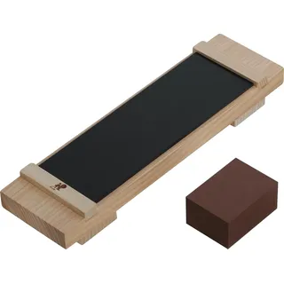 MIYABI Basis Kit mit Sockel aus Hinokiholz für verschiedene Schleifsteine und Schleifstein