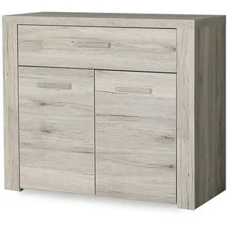 Kommode Phil Sandeiche 97x84x42 cm Sideboard Schrank Wohnzimmer Esszimmer Diele
