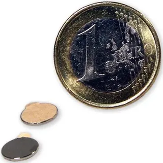 Klebemagnete aus Neodym (NdFeB) Selbstklebende Magnete - Haftkraft bis 24kg - starke Seltene-Erden-Magnete für Industrie und Zuhause, Größe/Stückzahl: 20 x Scheibe Ø8x0.75mm | 300g Haftkraft