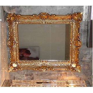 Lnxp Wandspiegel Rahmenspiegel Barockspiegel Spiegel In Gold 56x46 cm Renaissance Opulenter Prachtvoller Nostalgie Antik Barock Repro Barockstil 50SP