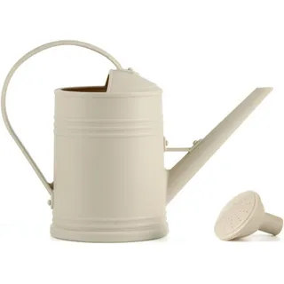 Youning Gießkanne 2L Garten Giesskanne Klein Gießkanne Zimmerpflanzen Blumengießkanne Wasserkannen mit Abnehmbarer Brause Kunststoff Gartengießkanne Pflanzengießkanne für Innen und Außen (Beige)