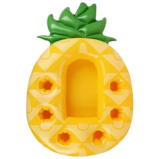 Aufblasbarer, Schwimmender Getränkehalter Im Avocado- Und Ananas-design Aus Pvc Mit Mehreren Öffnungen Für Pool, Party Und Strand, Ideal Für Handy Und Brille.