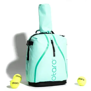 Otaro Tennisrucksack Kinder | 19L | Tennistasche Kinder für 5–11 Jahre | Rucksack mit Schuhfach & Schlägerhalterung | Wasserabweisend, Leicht, Reflektierend | Sportrucksack Jungen Mädchen (Mintgrün)