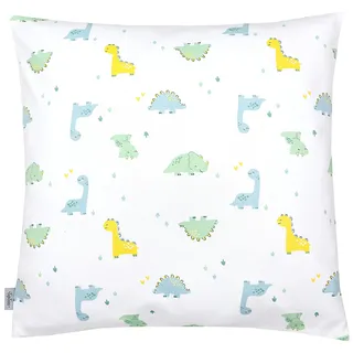 TupTam Kissenbezug Gemustert Bunte Kissenhüllen Dekokissen für Baby und Kinderzimmer, Farbe: Dinomotiv, Größe: 40 x 40 cm