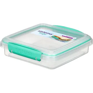 Sistema Sandwichbox to Go 450ml, sortierte Farben, Plastik, 15.5 x 15 x 4.3 cm