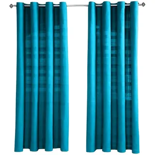 Homescapes Ösenvorhang, Rajput blickdicht 2er-Set, 167/182 cm