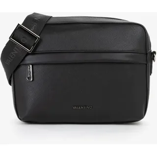 Mini Bag VALENTINO BAGS "KARO", Herren, Gr. B/H/T: 25cm x 19cm x 7cm, schwarz, Lederimitat, Taschen, Herren Kamarabag, mit edlem Logo-Emblem
