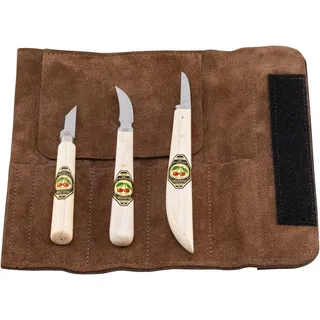 Kirschen Schnitzmessersatz 3-tlg. Braun
