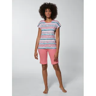 Shorty WÄSCHEPUR Gr. 36/38, rosa (flamingo, flamingo, gestreift) Damen Homewear-Sets Pyjamas
