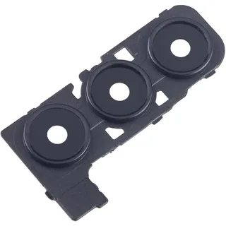 Ersatzteil kompatibel mit Samsung Galaxy A25 5G SM-A256B A256 A256B Glas Rückseite Glasabdeckung Objektivabdeckung + Rahmen Ring Rückseite Kamera (Schwarz)