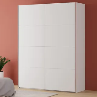 Forte Schwebetürenschrank Fittio 180,1 x 235 x 61,2 cm Weiß