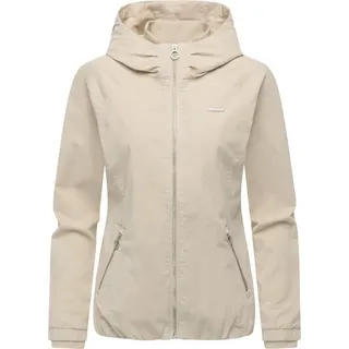 Ragwear Damen Cordjacke Übergangsjacke aus Kord mit Kapuze Dizzie Cordy YOUMODO Ecru Gr. XS - XS