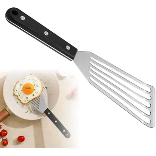 1 Stück Fish Spatula,Fischwender,Pfannenwender Edelstahl,Edelstahl Pfannenwender,Für Die Küche, Kleiner Grill-Eierspatel, Flexibel, Poliertes Metall, Korrosionsbeständig, 32cm