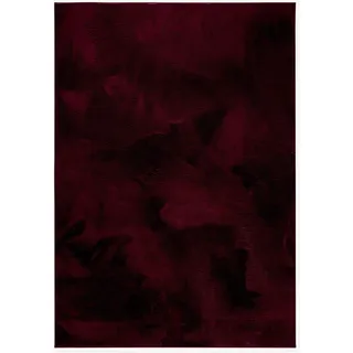 benuta Basic - Kunstfell-Teppich Furry Bordeaux 120x170 cm
