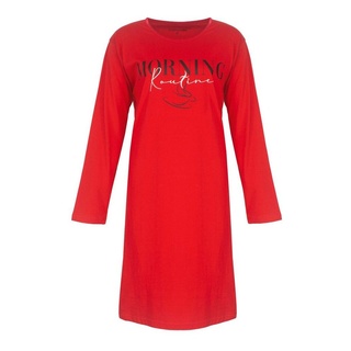 TEMPTATION Nachthemd Damen Schlafshirt mit Print (1-tlg) Baumwolle rot M
