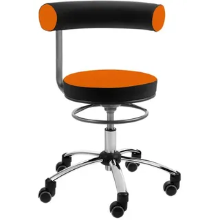 SANUS®-Gesundheitsstuhl Sitzhöhe 36 – 43 cm - Kunstlederbezug Orange/Schwarz