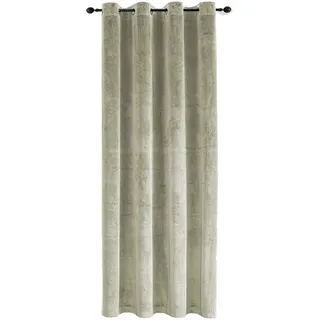 Haus und Deko Gardine Verdunkelungsvorhang Samt weich Ösen Vorhang blickdicht abdunkelnd (1 St), Ösen, Polyester beige 300 cm