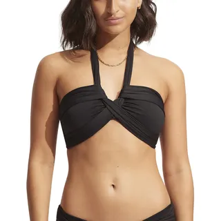 Seafolly - Women's Collective Halter Bandeau - Bikini-Top Gr 16 schwarz