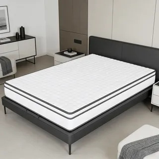 Matratze 90x200 Cm Taschenfederkern – 25 Cm Höhe – 9 Komfortzonen Schaum – Modernes Einzelbett-modell