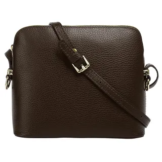 Cluty Umhängetasche Leder Dunkelbraun
