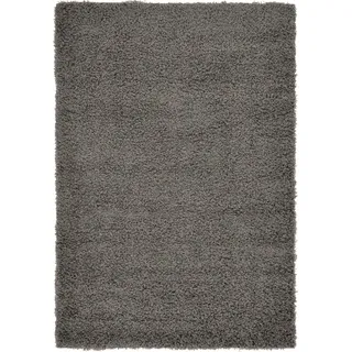 Hochflor-Teppich »Shaggy Shag«, rechteckig, gewebt, Uni Farben, ideal im Wohnzimmer  Schlafzimmer, 23694318-0 dunkelgrau 38 mm