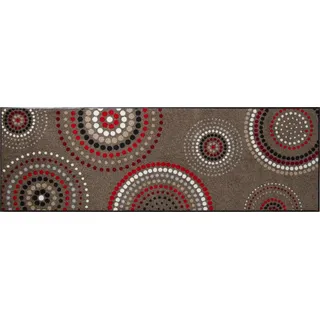 Erwin Müller Fußmatte Fußmatte "Ludwigshafen", eckig, Höhe: 7 mm, Motiv braun|rot 60 cm x 180 cm x 7 mm