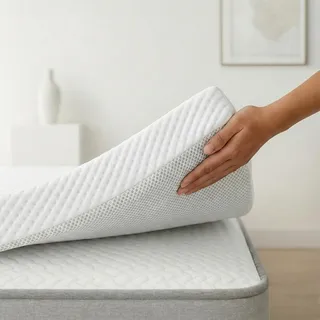 Matratzen Topper 200x200 cm | Höhe 8CM H2&H3 | Abnehmbarer und waschbarer Überzug | Linderung von Muskelverspannungen | Wendebar | Matratzenauflage 100% viskoelastisch | Matratzentopper 200x200