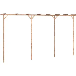 vidaXL Pergola, Rankhilfe für Kletterpflanzen, Gartenpergola für Garten Terrasse, Gartenbogen Gartenlaube Terrassenlaube Laube, Bambus