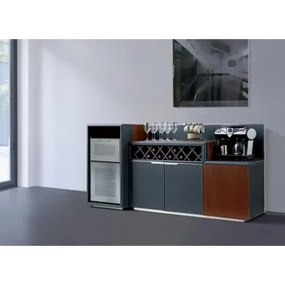 Xlmoebel Küchenbuffet Catering Schrank für Büro und Küche - Mini Regal Vitrine (Catering Schrank für Büro und Küche - Mini Regal Vitrine) Made in Europa grau
